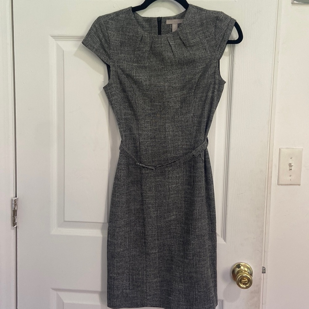 H&M Grey Tweed Sheath Mini Dress